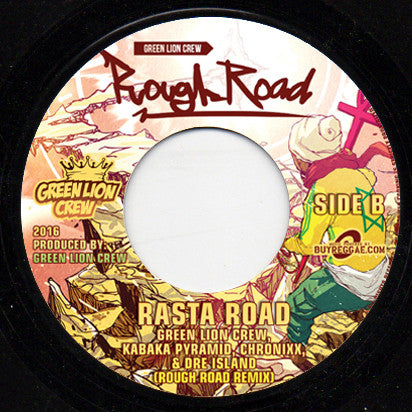 Green Lion Crew & Chronixx / Green Lion Crew, Kabaka Pyramid, Chronixx & Dre Island : Life Over Death / Rasta Road (Rough Road Remix) (7")
