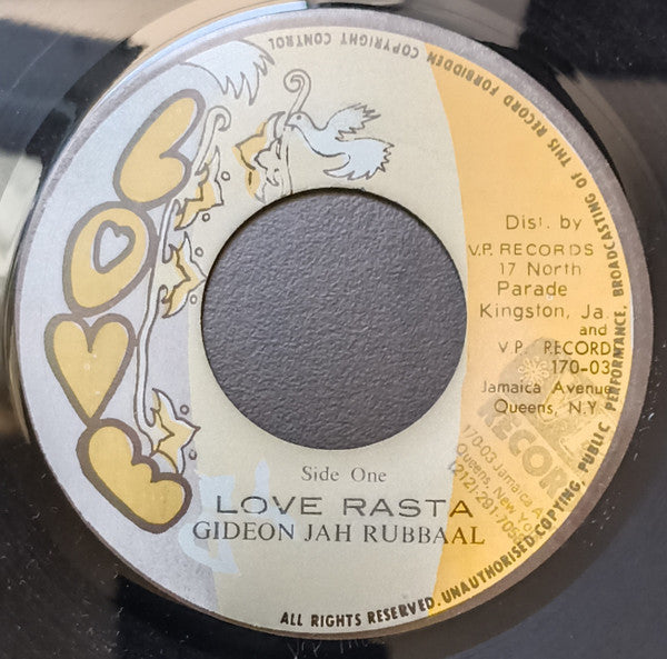 Giddeon Jah Rubbaal : Love Rasta (7")