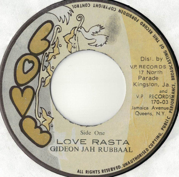 Giddeon Jah Rubbaal : Love Rasta (7")