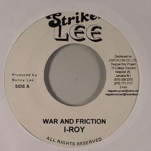 I-Roy : War And Friction (7", RP)