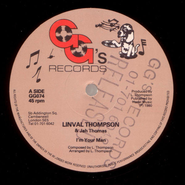 Linval Thompson & Jah Thomas : I'm Your Man / Rastafari Is My Religion (12")