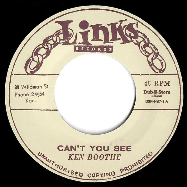 Ken Boothe : Can't You See / I Remember Someone (7", RE)
