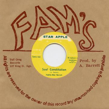 Aston "Family Man" Barrett / Aston "Family Man" Barrett & Dizzy Flemming : Soul Constitution / Cell Block 11 (7", RE)