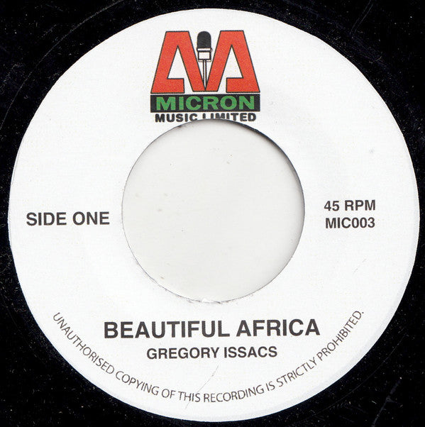 Gregory Issacs* : Beautiful Africa (7", Single, RE, Unofficial)