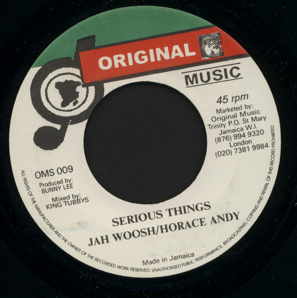 Jah Woosh / Horace Andy : Serious Things (7", Single, RE)