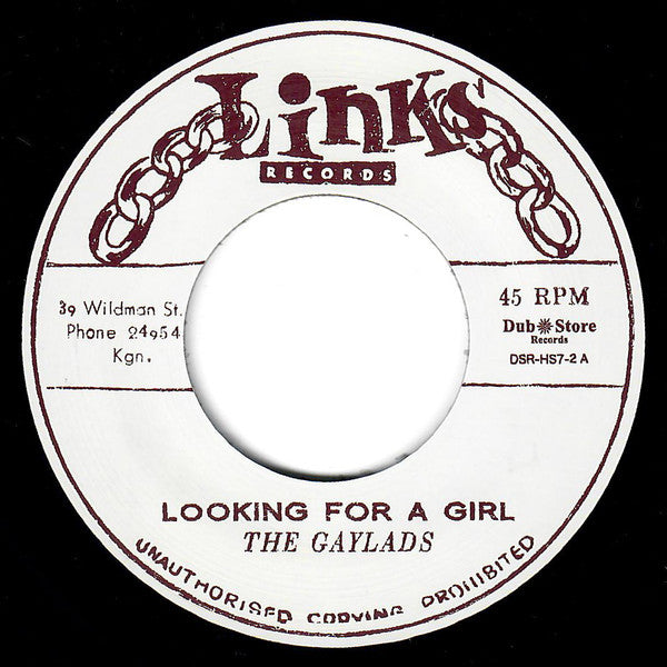 The Gaylads :  Looking For A Girl / Aren't You The Guy (7", RE)