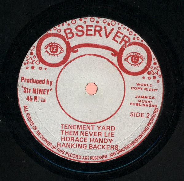 Horace Andy, Ranking Buckers / Dennis Brown, Ranking Buckers : Them Never Tell I / Two The Hard Way / Tenement Yard / Them Never Lie (12")