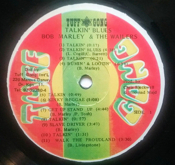 Bob Marley & The Wailers : Talkin' Blues (LP, Album, RM)