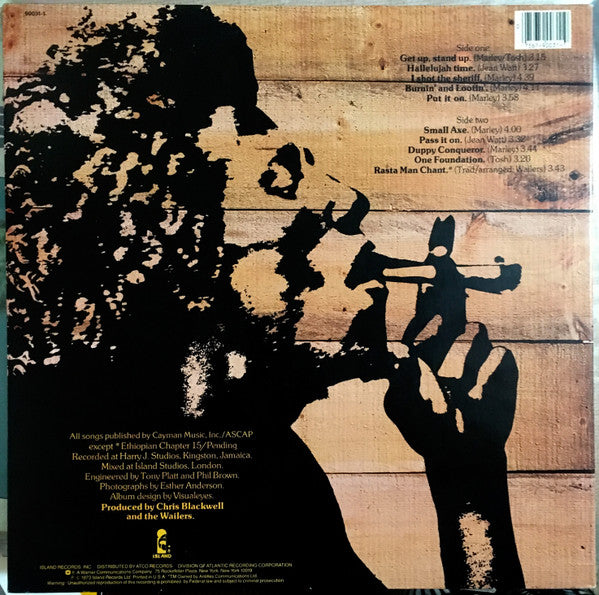 The Wailers : Burnin' (LP, Album, RE, RP, Gat)