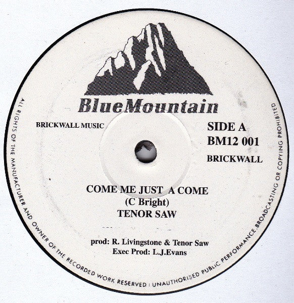Tenor Saw : Come Me Just A Come (12", RP)