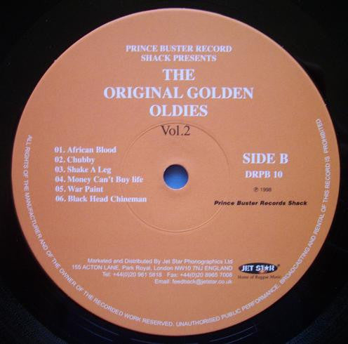 Prince Buster : Prince Buster Record Shack Presents The Original Golden Oldies Vol. 2 (LP, Comp, RE)