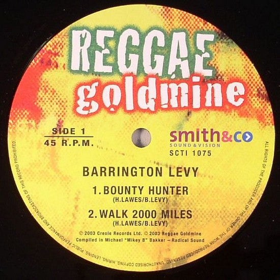 Barrington Levy : Bounty Hunter / Walk 2000 Miles / Moonlight Lover (12")