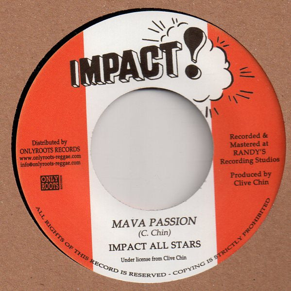 Dennis Alcapone / Impact All Stars : Mava / Mava Passion (7", RE)