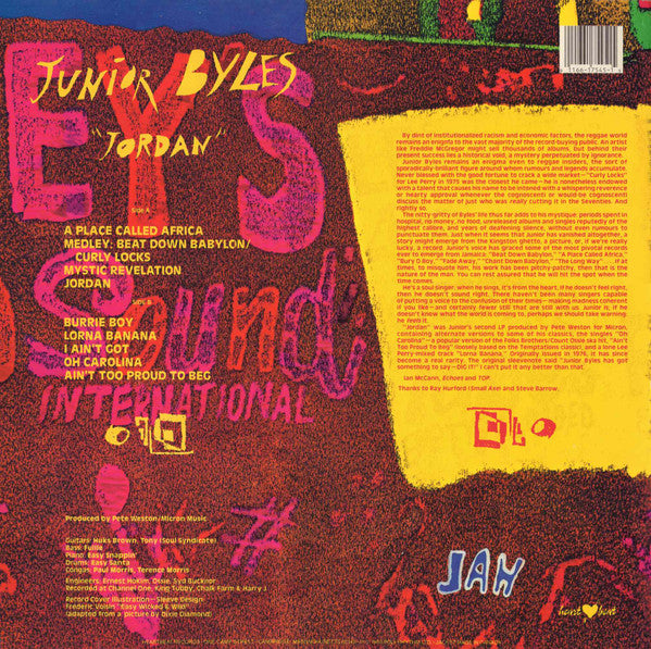Junior Byles : Jordan (LP, Album, RE)
