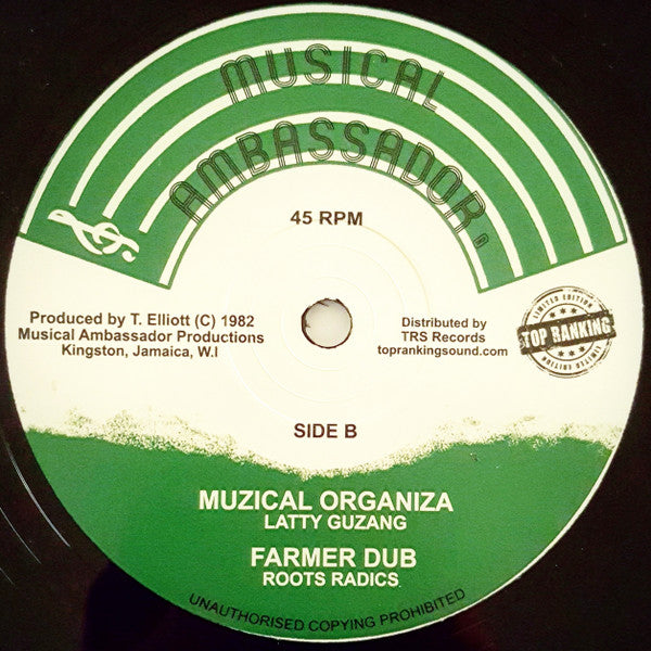 Edi Fitzroy / Johnny Ringo / Latty Guzang / The Roots Radics : Work On Mr Farmer / Plant Up Yu Vinyard / Muzical Organiza (12")