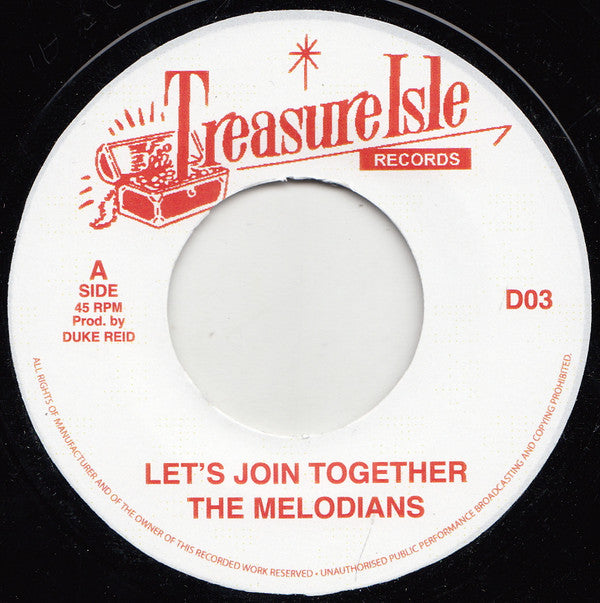 The Melodians / The Techniques : Let's Join Together / Heart Of A Man (7", Single, RE, Unofficial)