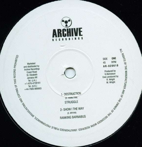 Struggle / Barnabas : Destruction / Show I The Way (10", RP)
