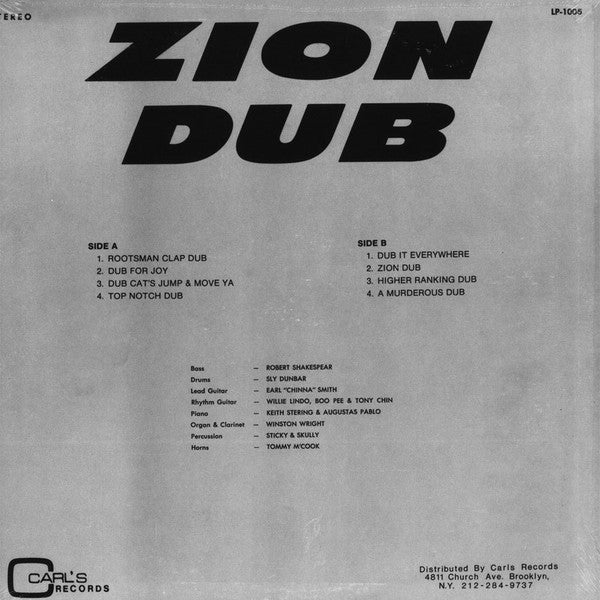 Carl Campbell : Zion Dub (LP, Album, RE, Unofficial)