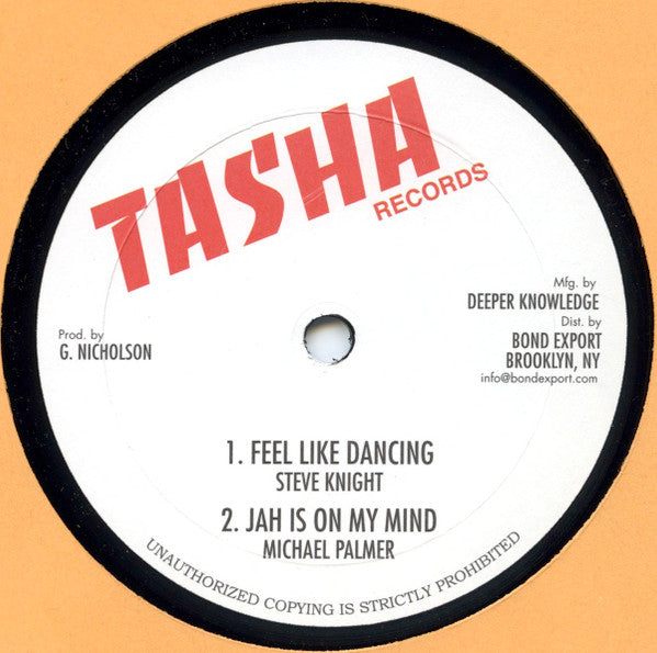 Frankie Jones (2) / Steve Knight (8) / Michael Palmer : Baby Come Back / Feel Like Dancing / Jah Is On My Mind (10")
