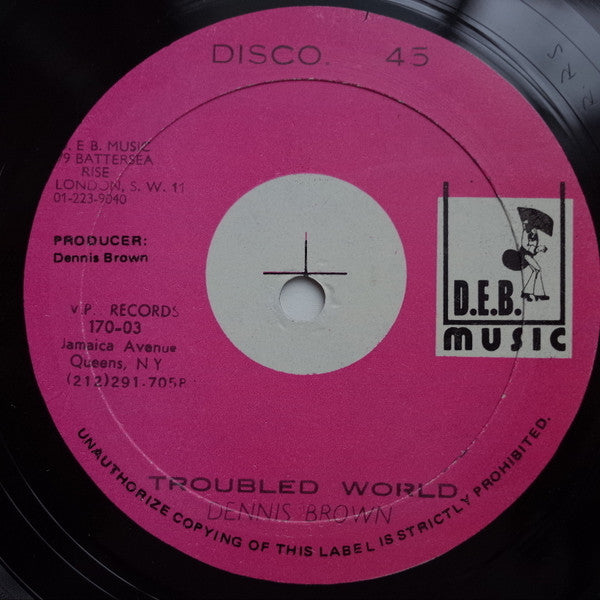 Dennis Brown : The Half / Troubled World (12", Mag)