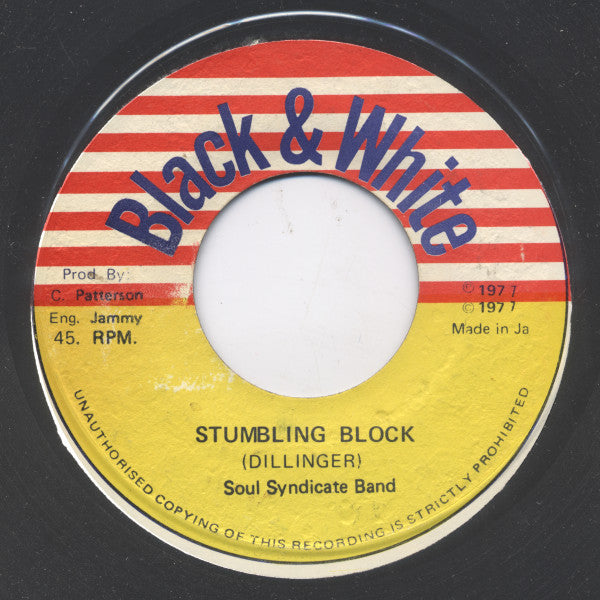 Dillinger : Stumbling Block / Page One (7")