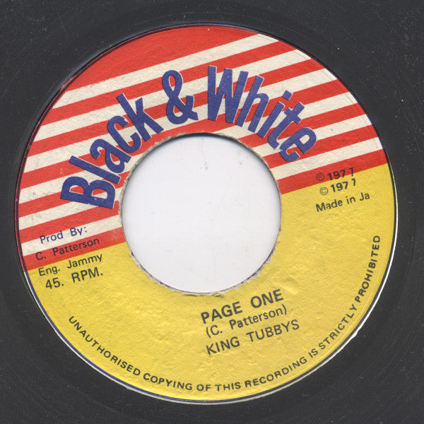 Dillinger : Stumbling Block / Page One (7")