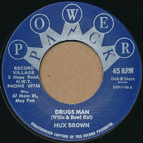 Hux Brown : Drugs Man / Weird World (7", RE)