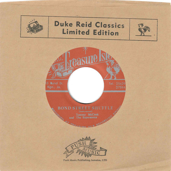 Tommy McCook & The Supersonics / The Sensations With Tommy McCook & The Supersonics : Bond Street Shuffle / Bless You (7", Ltd, RM)