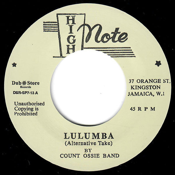 Count Ossie Band* : Lulumba (Alternative Take)  (7", RE)