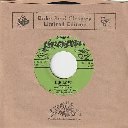 The Gladiators With Tommy McCook & The Supersonics / Tommy McCook & The Supersonics : Lie Low / How Soon (7", Ltd, RM)