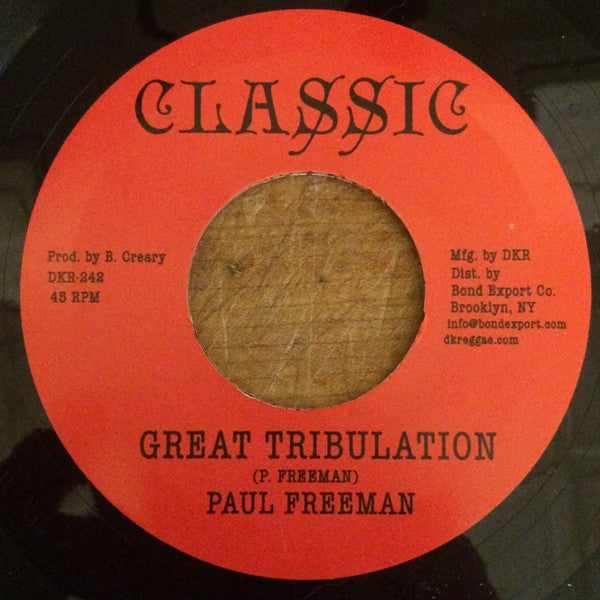Paul Freeman (2) : Great Tribulation (7", RE)