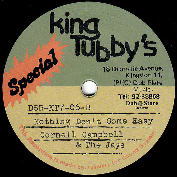 Cornell Campbell / Cornell Campbell & The Jays : Hey Mr. Cop / Nothing Don't Come Easy (7")