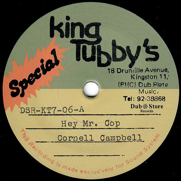 Cornell Campbell / Cornell Campbell & The Jays : Hey Mr. Cop / Nothing Don't Come Easy (7")