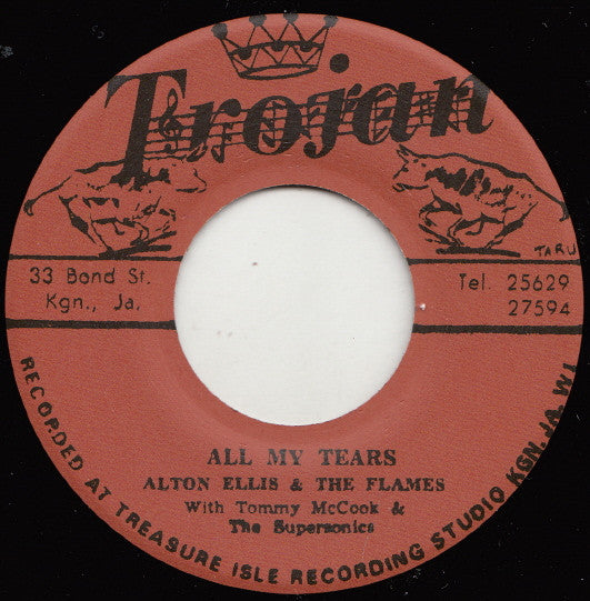 Alton Ellis & The Flames With Tommy McCook & The Supersonics : All My Tears / Duke Of Earl (7", Ltd, RE, RM)