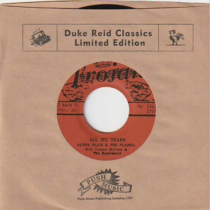 Alton Ellis & The Flames With Tommy McCook & The Supersonics : All My Tears / Duke Of Earl (7", Ltd, RE, RM)