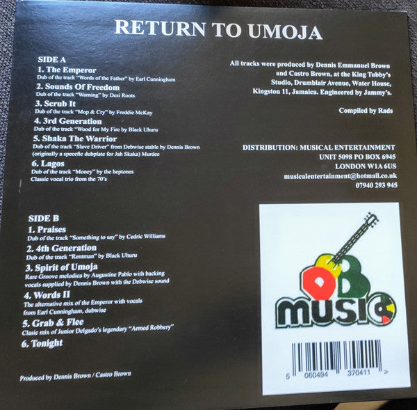 Various : Return To Umoja (LP, RE)