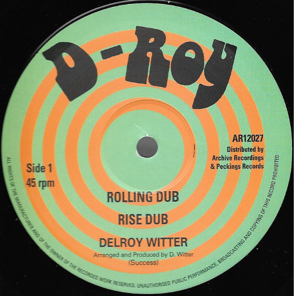 Delroy Witter / Paul & Delroy : Rolling Dub / Talk It Out Dub (12", RE)