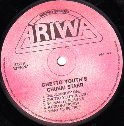 Chukki Starr* : Ghetto Youth's (LP, Album)