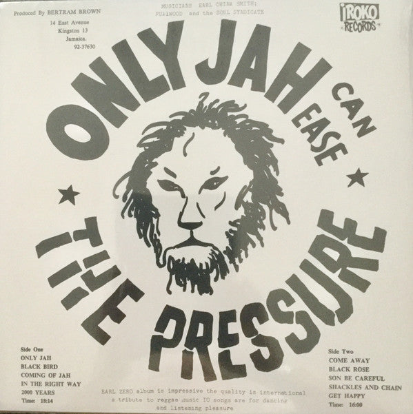 Earl Zero and The Soul Syndicate : Only Jah Can Ease The Pressure (LP, Album, RSD, RE, RM)