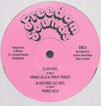 Prince Alla & Phillip Fraser : Black Rose (12", Ltd, RE, Red)