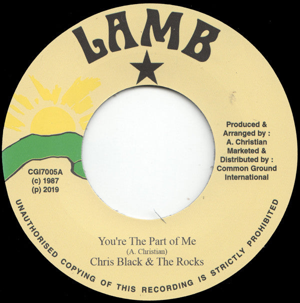Chris Black & The Rocks : You're The Part Of Me (7", RE)