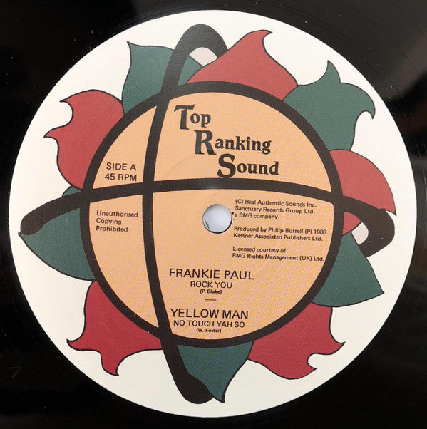 Frankie Paul / Yellowman : Rock You / No Touch Yah So  (12")
