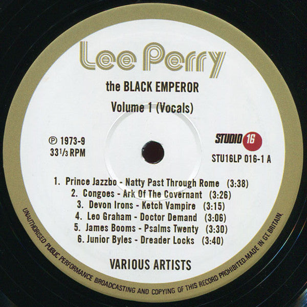 Various : Lee Perry The Black Emperor Vol.1 (Vocals) (LP, Album, Comp)