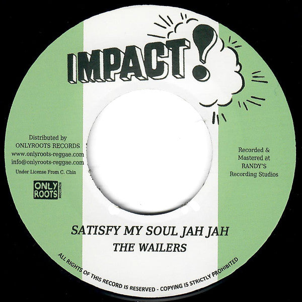 The Wailers : Satisfy My Soul Jah Jah (7", RE)