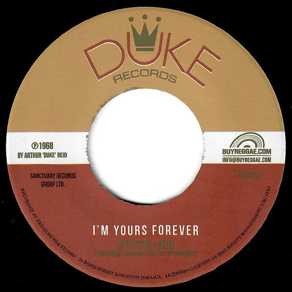 The Soul Lads / The Paragons : I'm Yours Forever / Only A Smile (7")