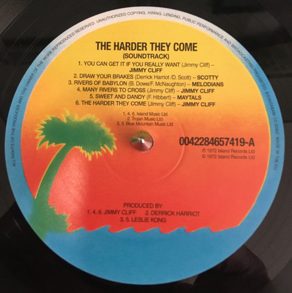 Various : The Harder They Come (Original Soundtrack Recording) (LP, Comp, RE, RM, 180)