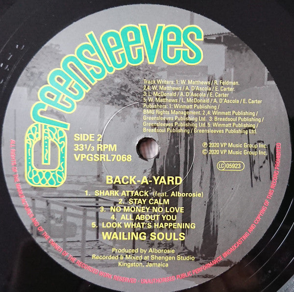 Wailing Souls : Back A Yard (LP, Album)