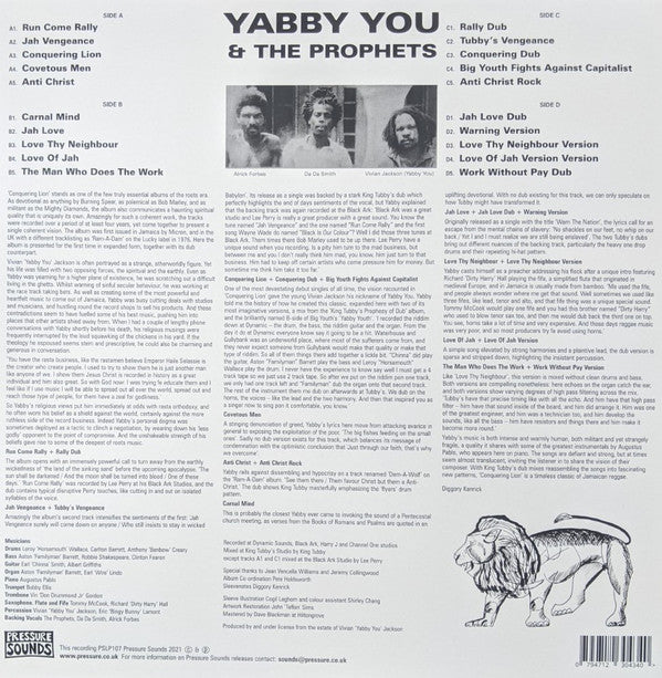 Yabby You & The Prophets : Conquering Lion (2xLP, Comp, RE, Exp)