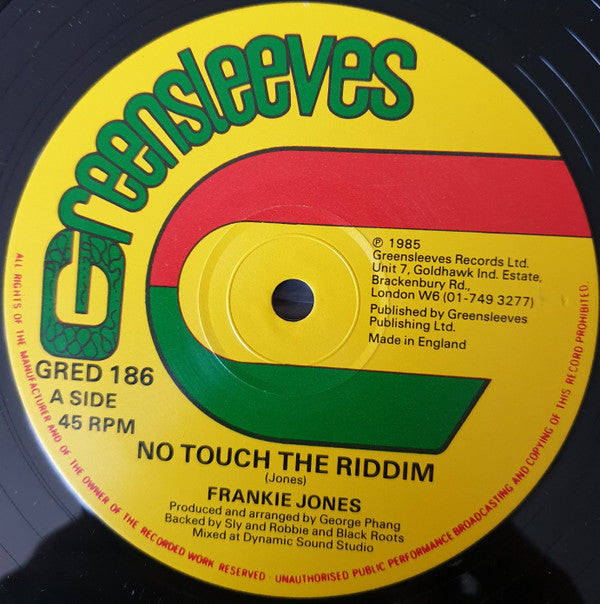 Frankie Jones (2) : No Touch The Riddim / Old Fire Stick (12")