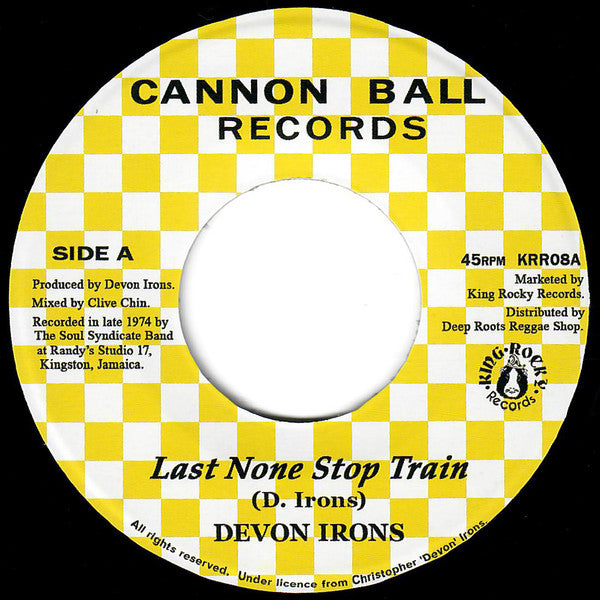 Devon Irons : Last None Stop Train (7", Ltd, RE)